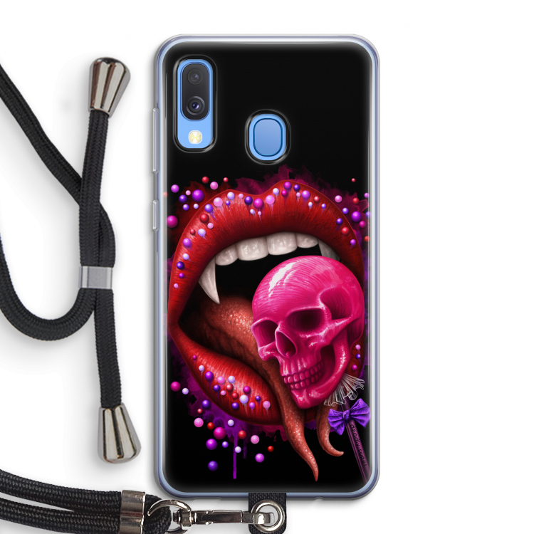Dodelijk zoet: Samsung Galaxy A40 Transparant Hoesje met koord