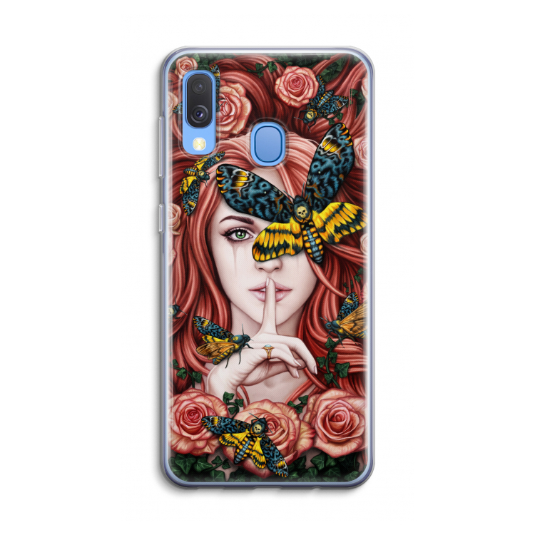 Lady Moth: Samsung Galaxy A40 Transparant Hoesje