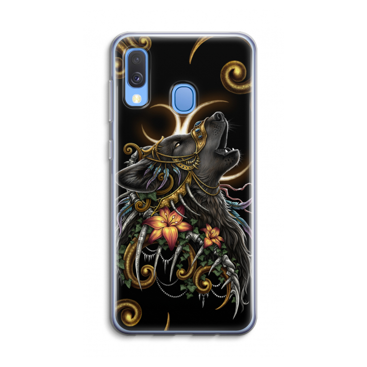 Huilende Wolf: Samsung Galaxy A40 Transparant Hoesje