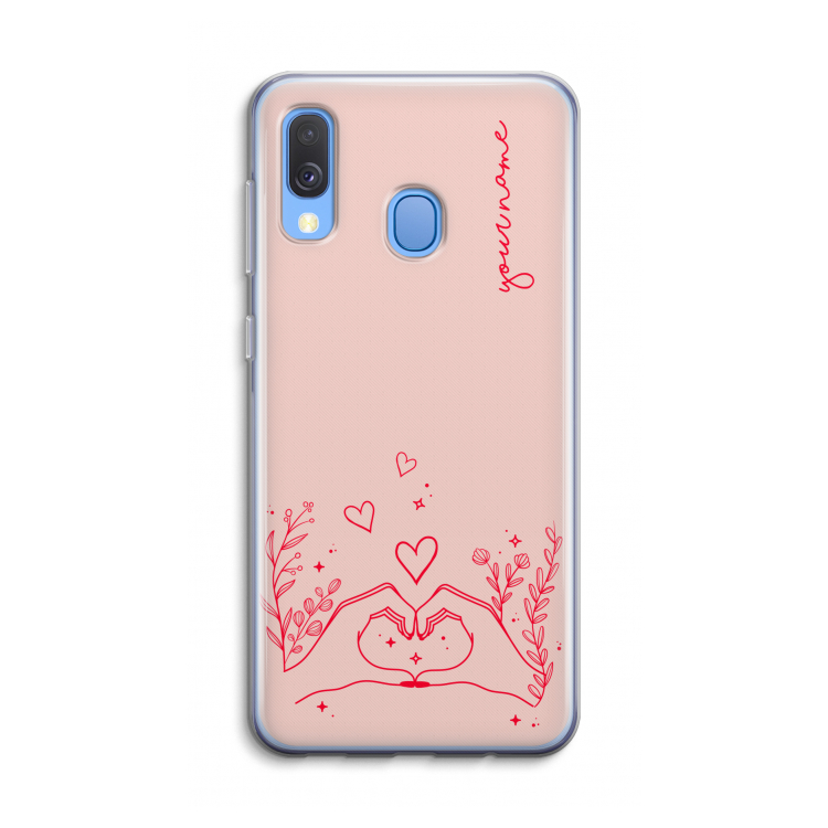 Love is in the air: Samsung Galaxy A40 Transparant Hoesje