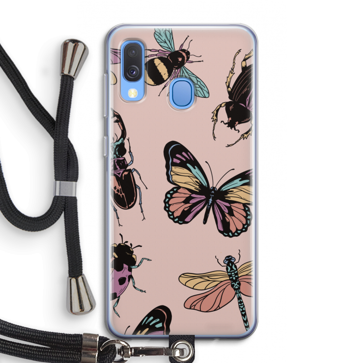 Tiny Bugs: Samsung Galaxy A40 Transparant Hoesje met koord