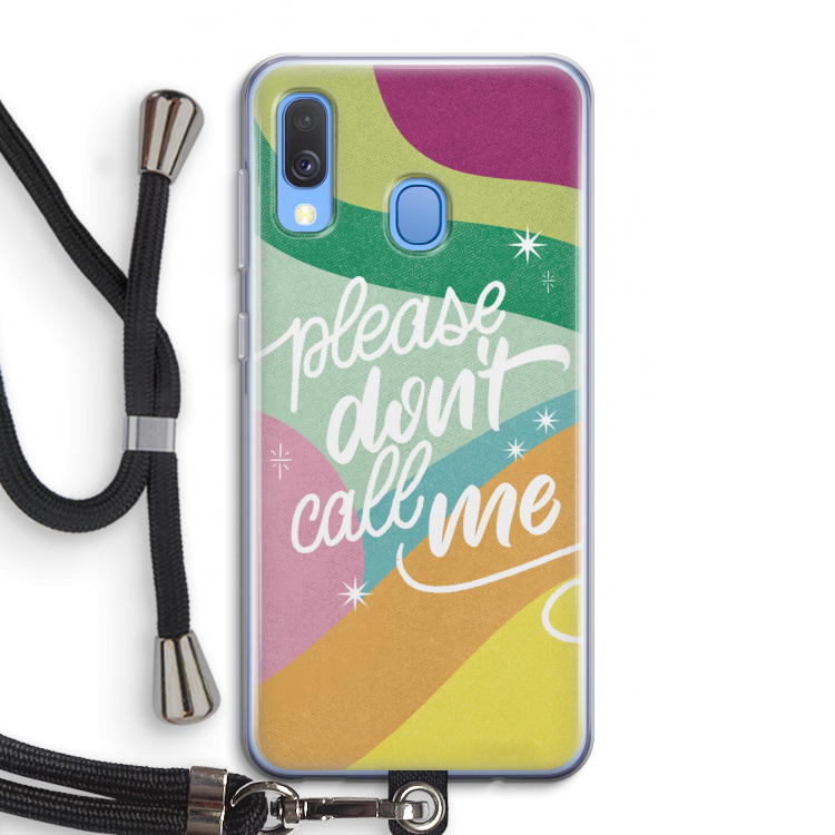 Don't call: Samsung Galaxy A40 Transparant Hoesje met koord