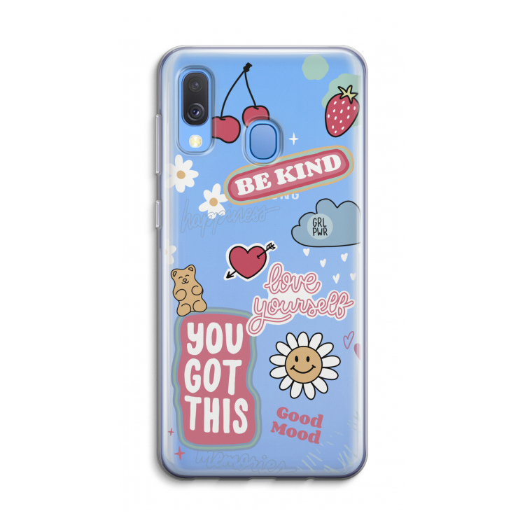 Positivity: Samsung Galaxy A40 Transparant Hoesje