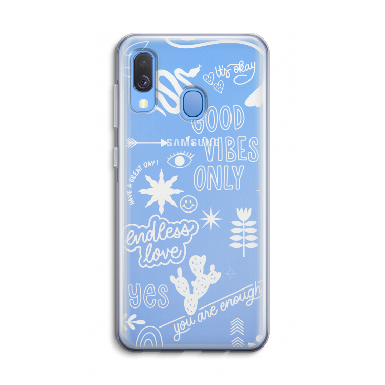 Good vibes: Samsung Galaxy A40 Transparant Hoesje