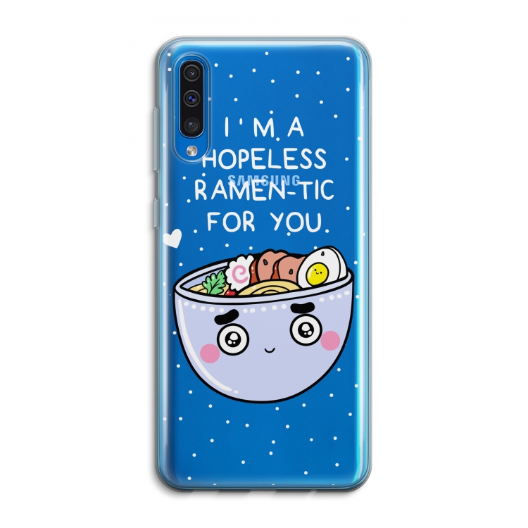 I'm A Hopeless Ramen-Tic For You: Samsung Galaxy A50 Transparant Hoesje