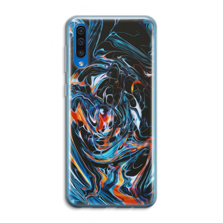 Black Unicorn: Samsung Galaxy A50 Transparant Hoesje