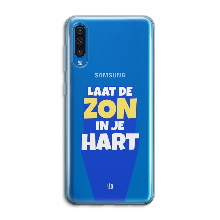 Laat de zon in je hart: Samsung Galaxy A50 Transparant Hoesje