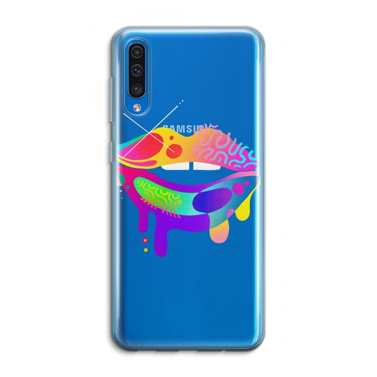 Lip Palette: Samsung Galaxy A50 Transparant Hoesje