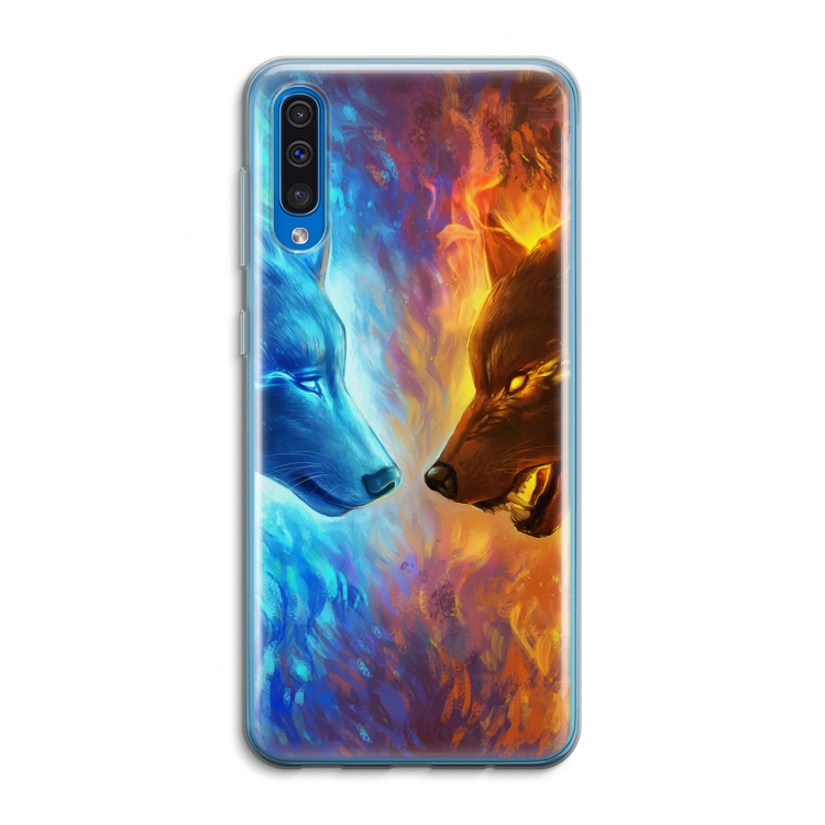 Fire & Ice: Samsung Galaxy A50 Transparant Hoesje
