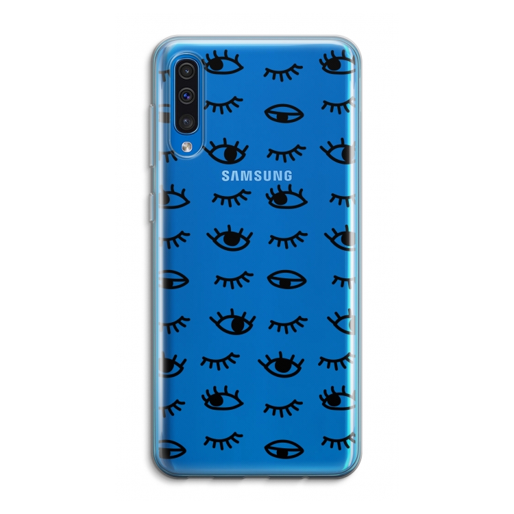 Eye pattern #2: Samsung Galaxy A50 Transparant Hoesje