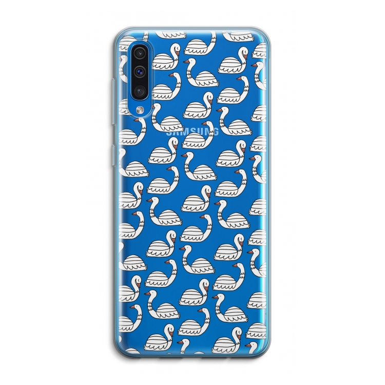 Zwanen: Samsung Galaxy A50 Transparant Hoesje