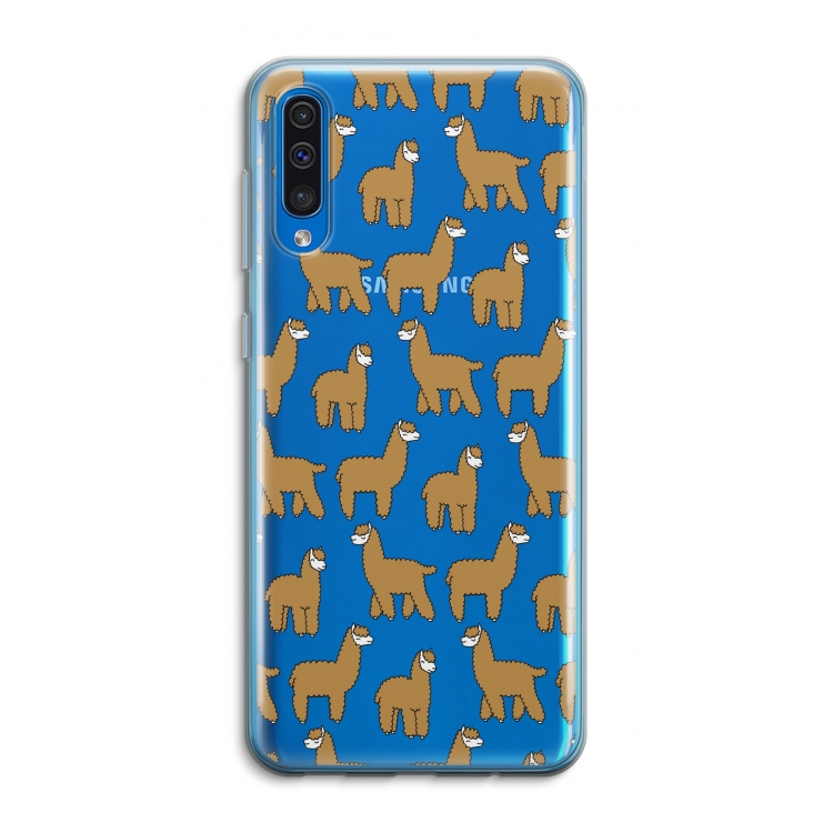 Alpacas: Samsung Galaxy A50 Transparant Hoesje