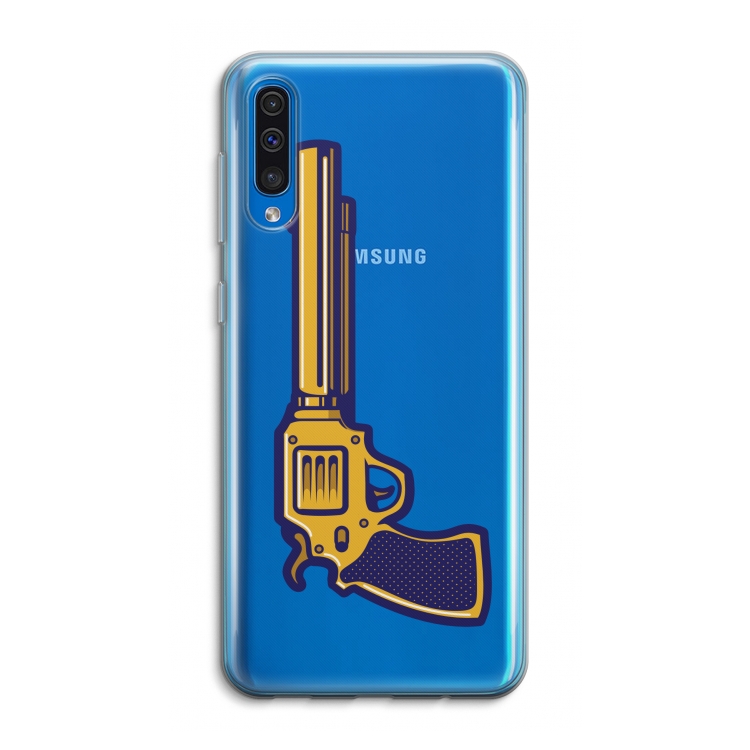 Pew Pew Pew: Samsung Galaxy A50 Transparant Hoesje