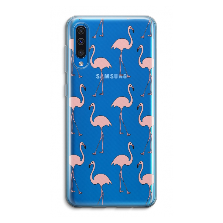Anything Flamingoes: Samsung Galaxy A50 Transparant Hoesje