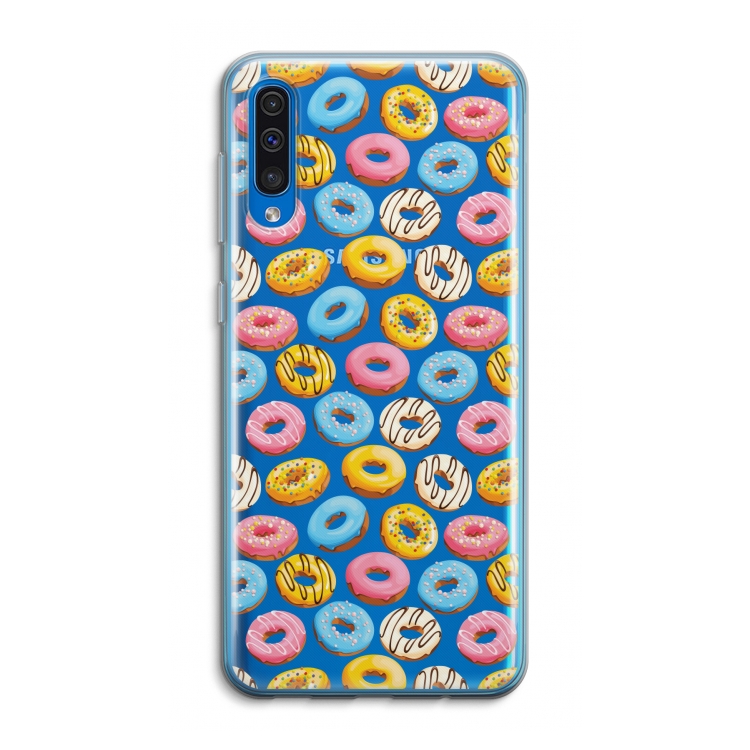 Pink donuts: Samsung Galaxy A50 Transparant Hoesje