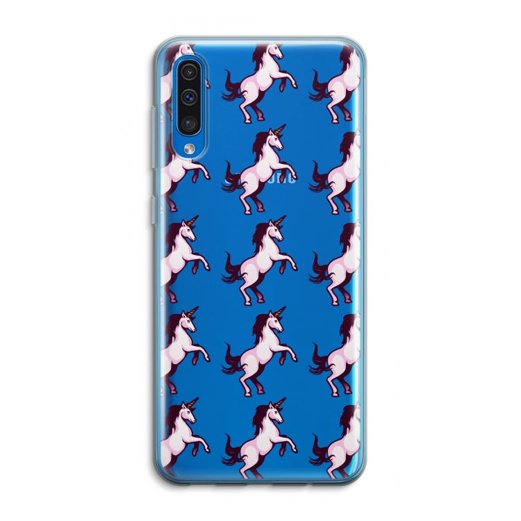 Musketon Unicorn: Samsung Galaxy A50 Transparant Hoesje