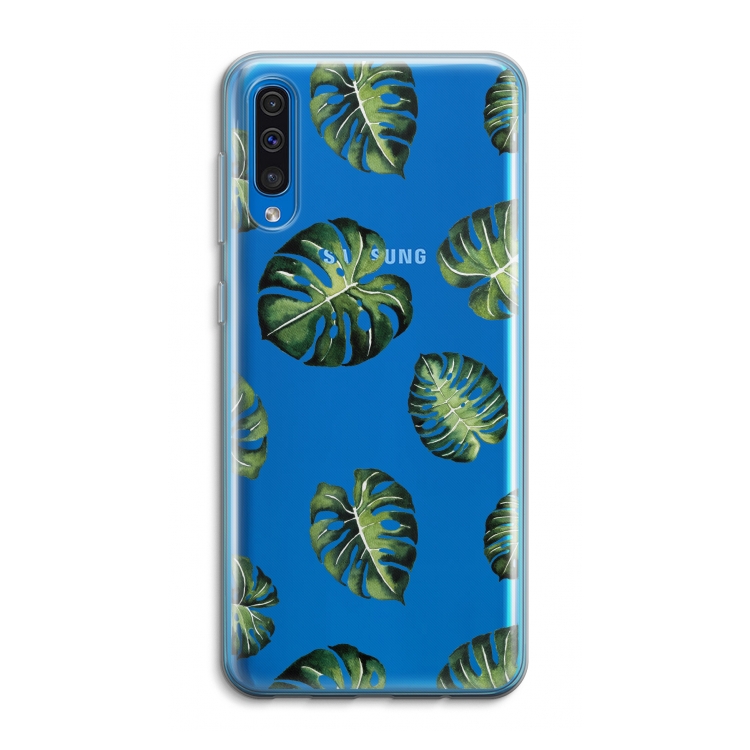 Tropische bladeren: Samsung Galaxy A50 Transparant Hoesje