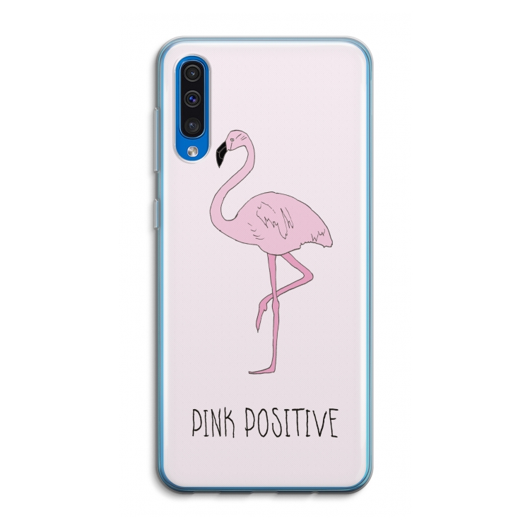 Pink positive: Samsung Galaxy A50 Transparant Hoesje
