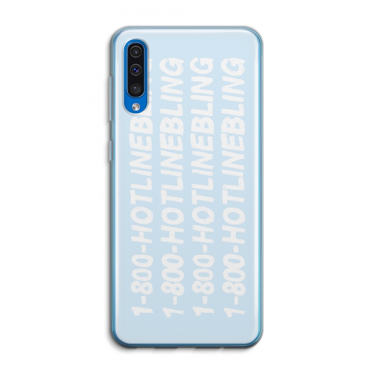 Hotline bling blue: Samsung Galaxy A50 Transparant Hoesje
