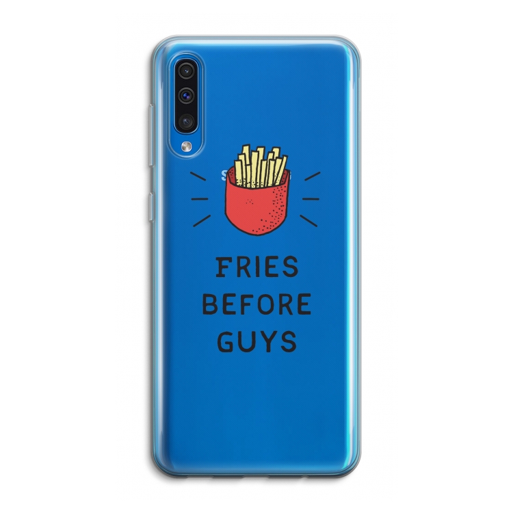 Fries before guys: Samsung Galaxy A50 Transparant Hoesje