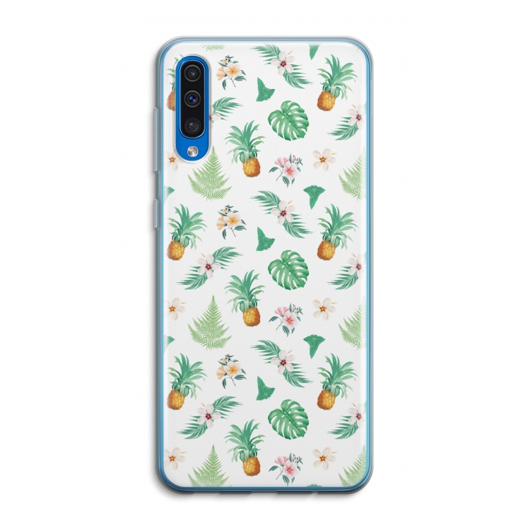 Ananas bladeren: Samsung Galaxy A50 Transparant Hoesje