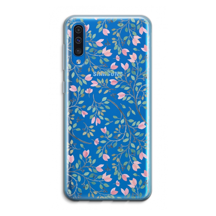Sierlijke bloemen: Samsung Galaxy A50 Transparant Hoesje