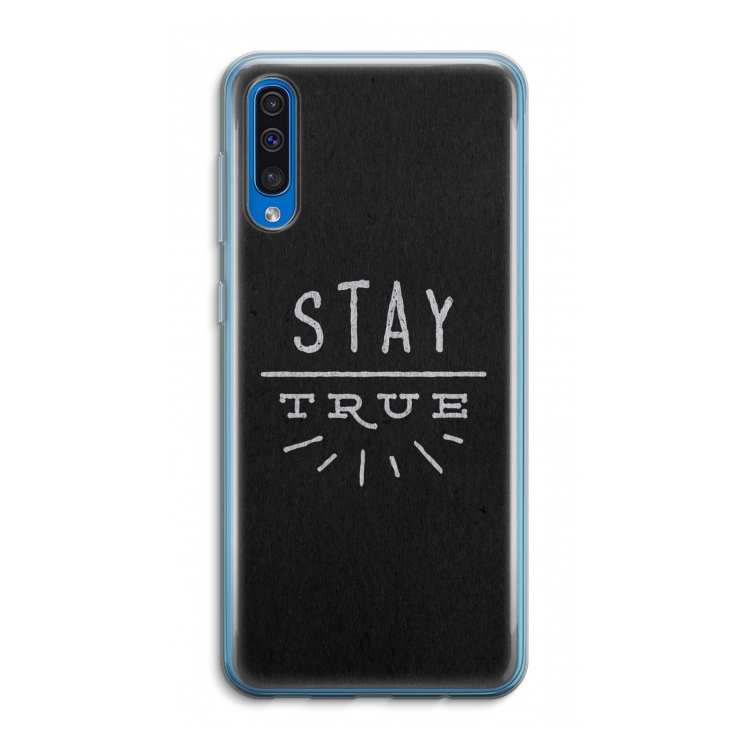 Stay true: Samsung Galaxy A50 Transparant Hoesje