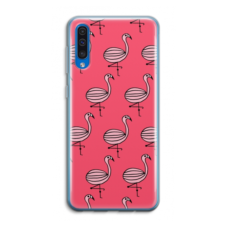 Flamingo: Samsung Galaxy A50 Transparant Hoesje