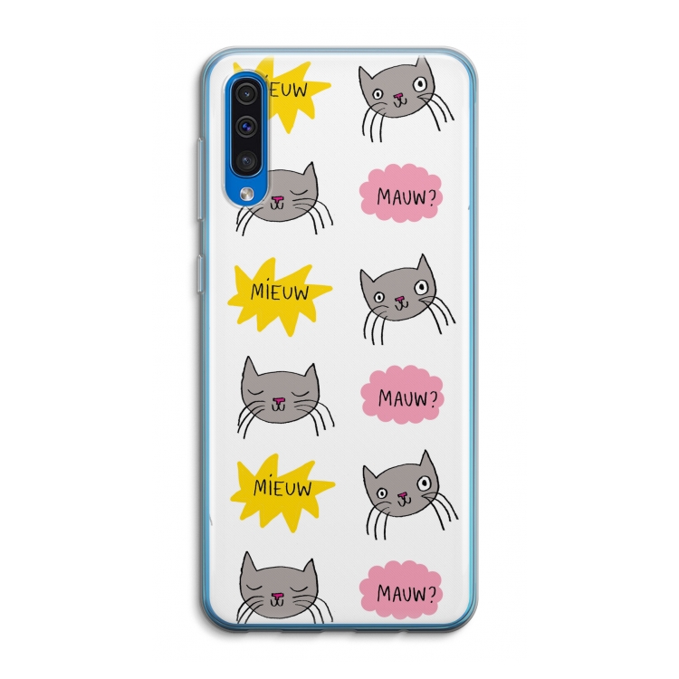 Meow: Samsung Galaxy A50 Transparant Hoesje