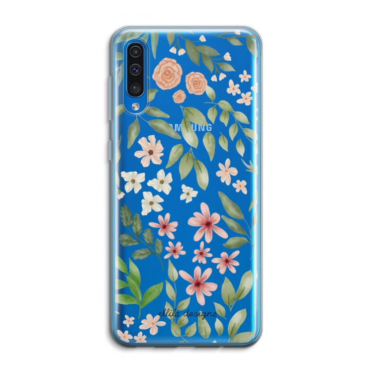 Botanical sweet flower heaven: Samsung Galaxy A50 Transparant Hoesje