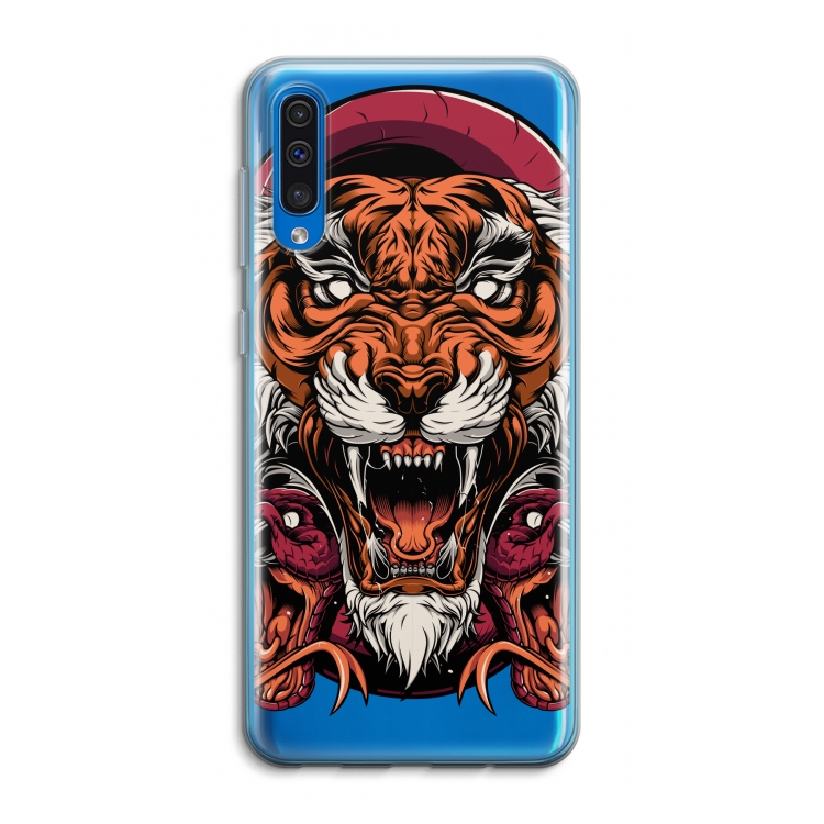Tiger and Rattlesnakes: Samsung Galaxy A50 Transparant Hoesje