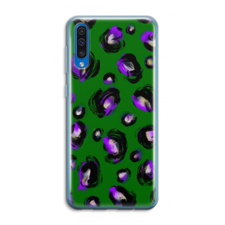 Green Cheetah: Samsung Galaxy A50 Transparant Hoesje