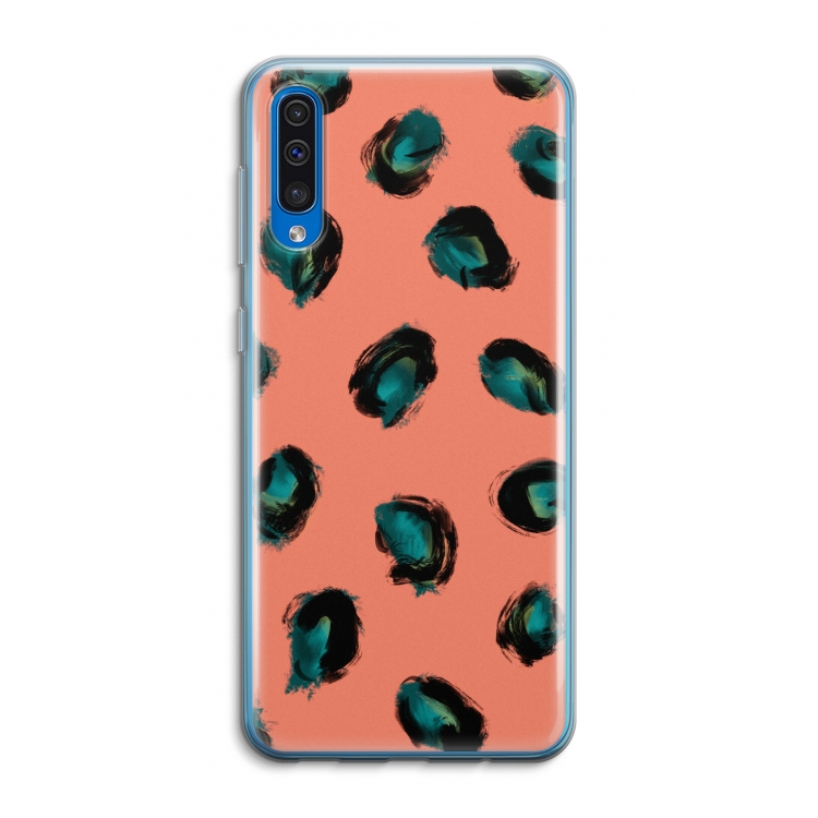 Pink Cheetah: Samsung Galaxy A50 Transparant Hoesje