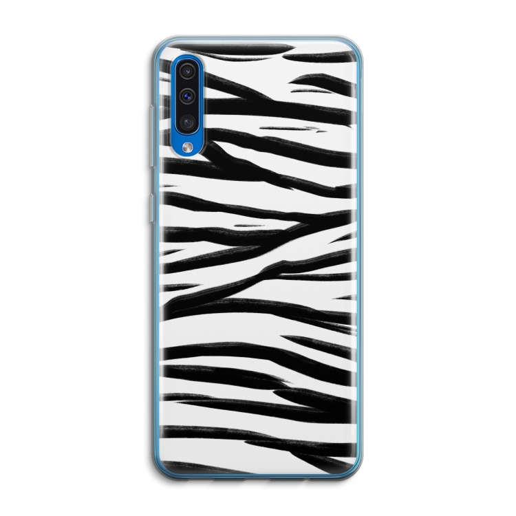 Zebra pattern: Samsung Galaxy A50 Transparant Hoesje