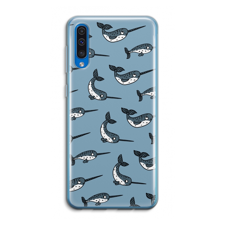 Narwhal: Samsung Galaxy A50 Transparant Hoesje