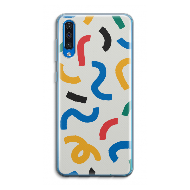 Illustratieve pop 2: Samsung Galaxy A50 Transparant Hoesje