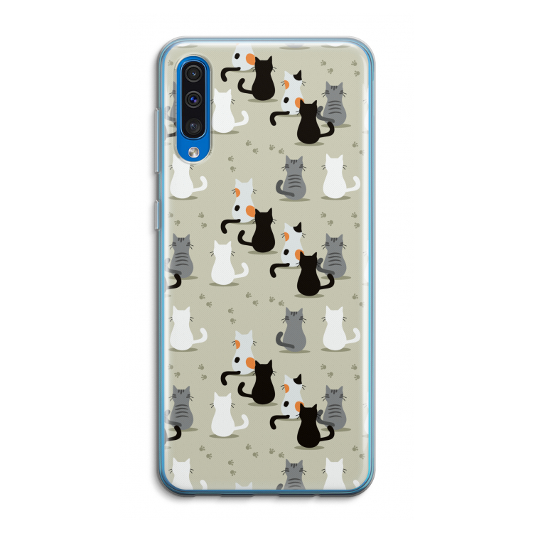 Katten: Samsung Galaxy A50 Transparant Hoesje