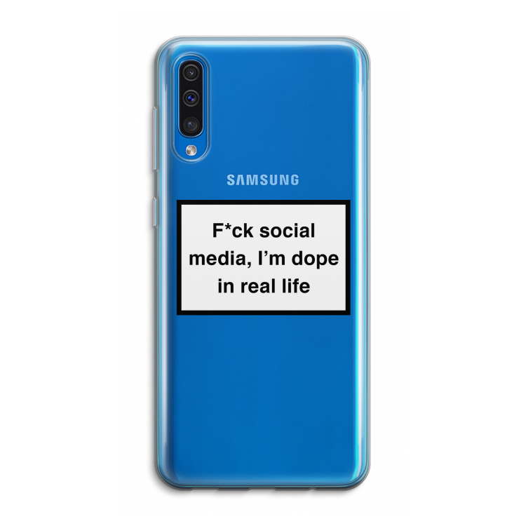 I'm dope: Samsung Galaxy A50 Transparant Hoesje