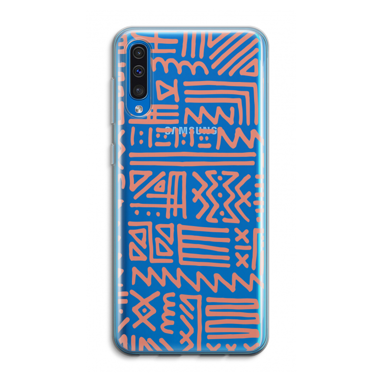 Marrakech Pink: Samsung Galaxy A50 Transparant Hoesje