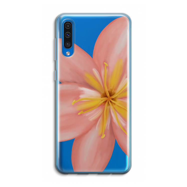Pink Ellila Flower: Samsung Galaxy A50 Transparant Hoesje