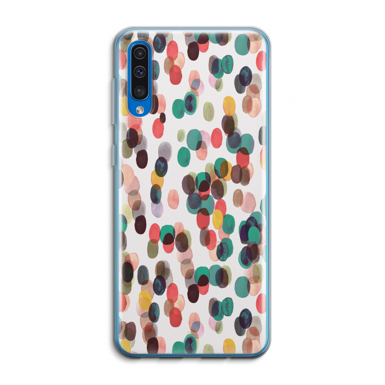 Tropical Dots: Samsung Galaxy A50 Transparant Hoesje