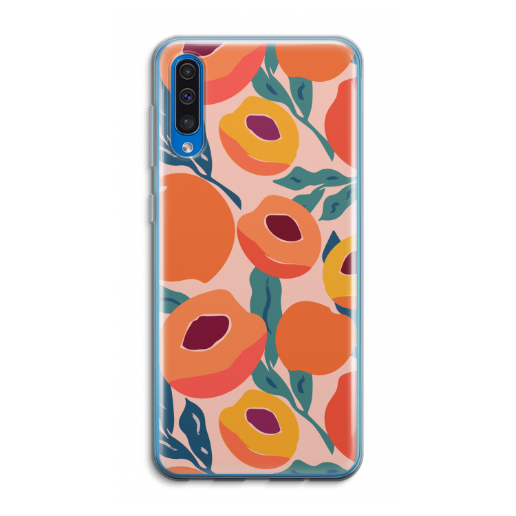 Perzik: Samsung Galaxy A50 Transparant Hoesje