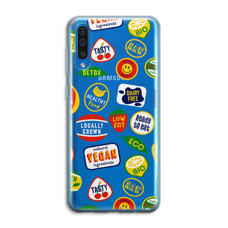 Fruitsticker: Samsung Galaxy A50 Transparant Hoesje