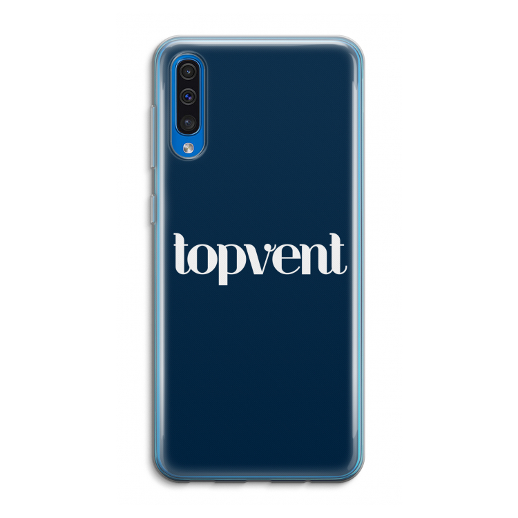 Topvent Navy: Samsung Galaxy A50 Transparant Hoesje