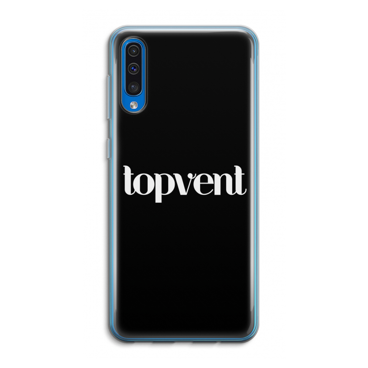 Topvent Zwart: Samsung Galaxy A50 Transparant Hoesje