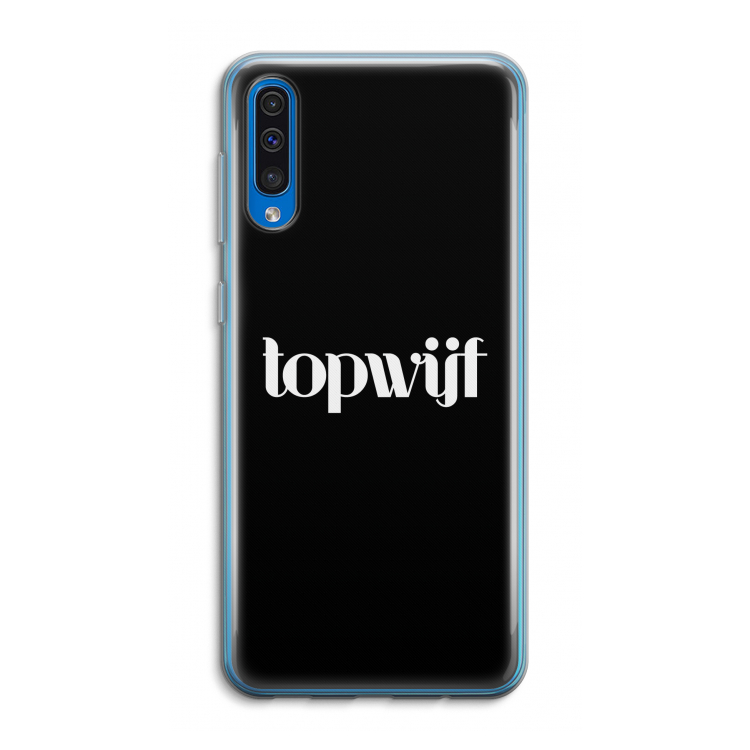 Topwijf Zwart: Samsung Galaxy A50 Transparant Hoesje