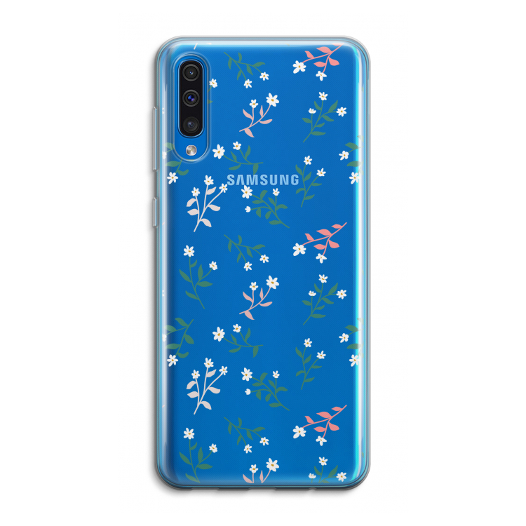 Small white flowers: Samsung Galaxy A50 Transparant Hoesje