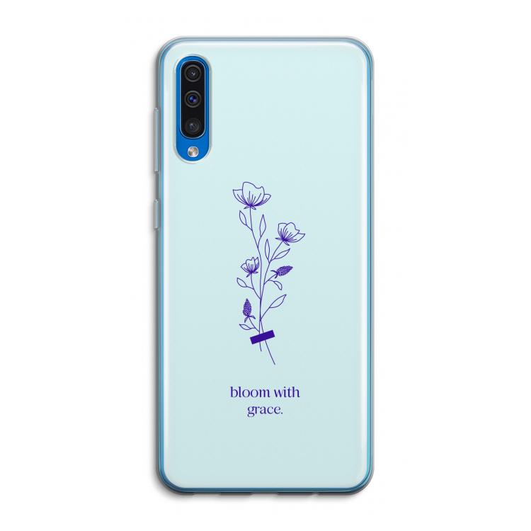 Bloom with grace: Samsung Galaxy A50 Transparant Hoesje