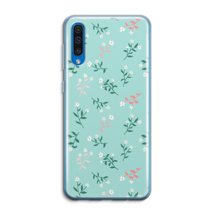 Small white flowers: Samsung Galaxy A50 Transparant Hoesje