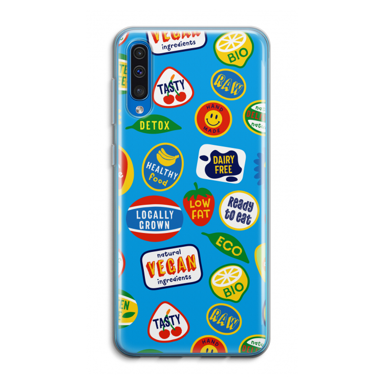 Fruitsticker: Samsung Galaxy A50 Transparant Hoesje